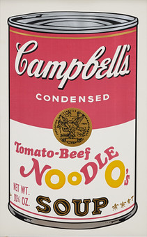 ANDY WARHOL. "Tomato-Beef Noodle O's", (from: "Campbell...