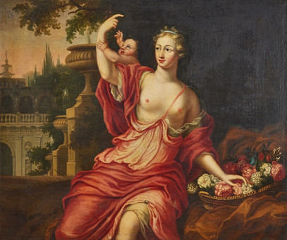 ANNA MARIA EHRENSTRAHL (1666-1729). Allegori över Våren...