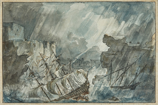 LOUIS JEAN DESPREZ (1743-1804). Tillskriven. Naufrage s...