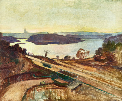 LILLI TIRÉN (Frösön 1891-1984), Utanför staden, signerad och daterad, olja på duk.