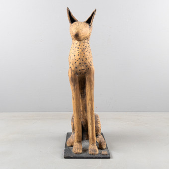 ULF EKBERG (FÖDD 1955). "I huvudet på en hund", skulptu...