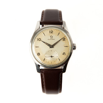 OMEGA, armbandsur, stål, 1950-tal.