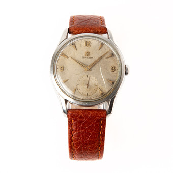 OMEGA, armbandsur, stål, 1950-tal.