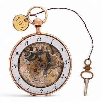 Reloj de bolsillo francés con autóma...