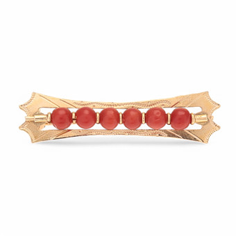 Broche en oro y coral.