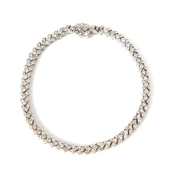 ARMBAND, 18K vitguld med briljantslipade diamanter, tot...