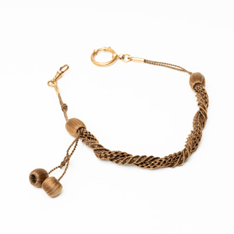 KLOCKBAND, hårarbete med detaljer i 18k guld, AGS Sundb...