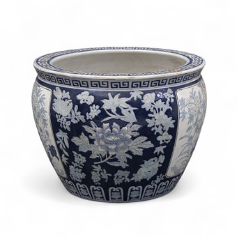 Jardinera china en porcelana azul y ...