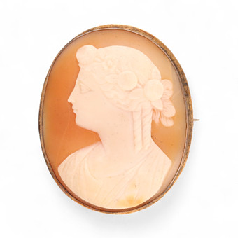 Broche - colgante con camafeo, de fi...