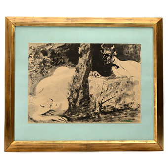 PABLO PICASSO. Efter, "Faune et Femme Nue"signerad och ...