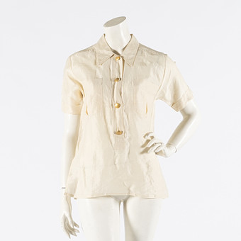 MAX MARA, Skjortblus i siden, storlek 36, omkring 2000.