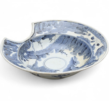 Bacía china Qianlong en porcelana, d...