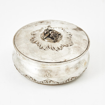 ERIK FLEMING. Skål med lock, silver, Atelier Borgila, S...