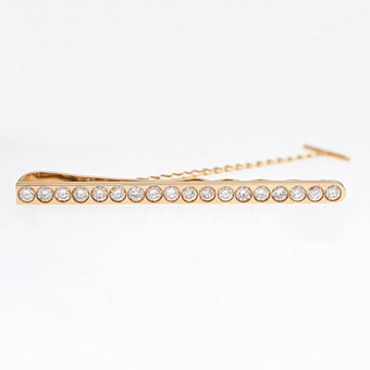 Aguja de corbata de diamantes, de la...