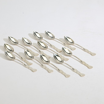 TESKEDAR, 12 st, "Prins Albert", silver, Guldsmedsaktie...