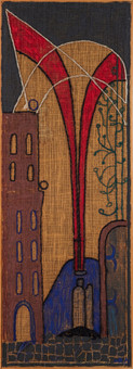OIDENTIFIERAD KONSTNÄR. Väggtextil, 1900-tal, otydligt ...