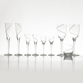 ANNA EHRNER. Glasservis, 38 delar, "Line", Kosta Boda, ...