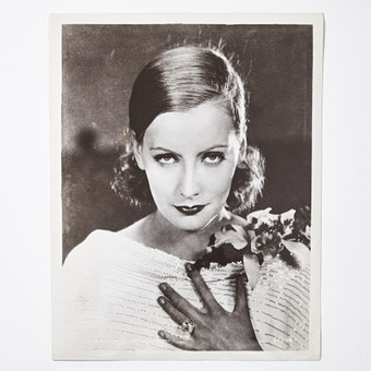 GRETA GARBO, svartvitt fotografi, porträtt.