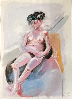 PATRICK CUENOT ORIGINAL NUDE PAINTING.
