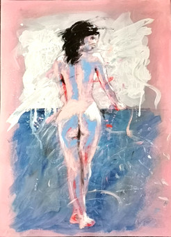 PATRICK CUENOT ORIGINAL NUDE PAINTING.
