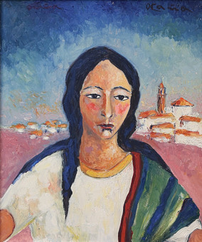 JOSÉ PÉREZ OCAÑA, "OCAÑA". Female portrait.