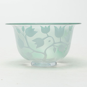 BERTIL VALLIEN. SKÅL, glas, Överfång, osignerad.