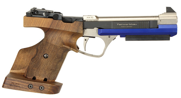PISTOL, fabrikat Feinwerkbau, modell AW93, kaliber .22lr, tillv.nr 18026262, se-nr SE3353696.