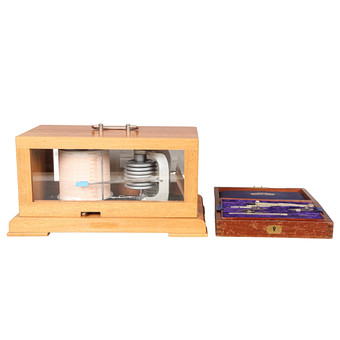 A GERMAN VEB FEINGERÄTEBAU BAROGRAPH TOGETHER WITH A WEST & PARTNERS INSTRUMENT SET (2).