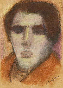 MARTHA DOMINIUS (1920-2010), Porträtt, signerad och daterad M.Dominius -46, pastell på papper.