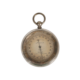 A GRIENSU CHROME CASED POCKET BAROMETER.