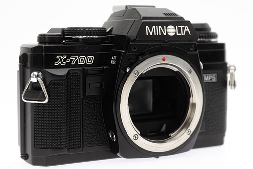 Minolta X-700, 35mm spiegelreflexcamera (SN 2869676).