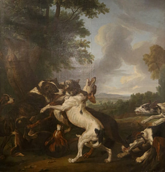 CIRCLE OF JEAN BAPTISTE OUDRY. Hunting scene.