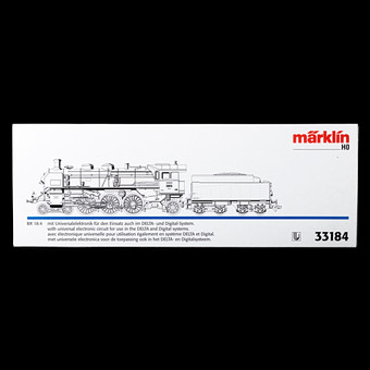 MÄRKLIN 33184, ånglok med tender, BR 18.4., Delta digital, instruktion, originalförpackning.