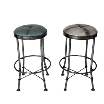 2 Barhocker, Metall Rahmen.