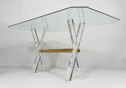 Hollywood Regency dining table / Plexiglas, Germany, 1980s.