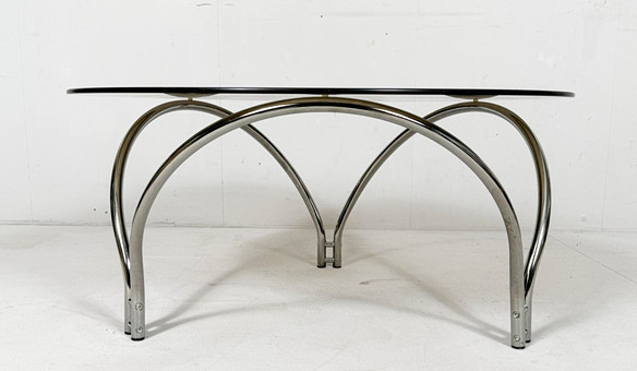 Mid Century Coffee Table, chrome, Germany, 1970s.
