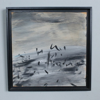 UNKNOWN ARTIST. Oil on wood panel, '' Untitled '' (1991).
