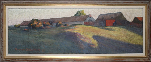 ARTHUR SJÖGREN (1874-1951). Gården, olja på duk, signerad och daterad Artur Sjögren 95.