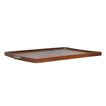 ROBERT MOUSEMAN THOMPSON (1876-1955): AN ENGLISH OAK TRAY.