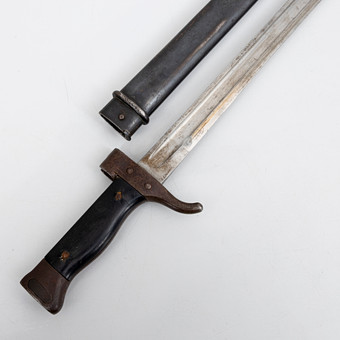 SABELBAJONETT, fransk, m/1892, med nummerriktig balja.