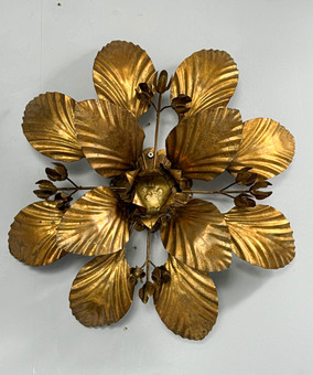 HANS KÖGL. Lampada da parete/soffitto, Hollywood Regency, Germania, anni 1970.