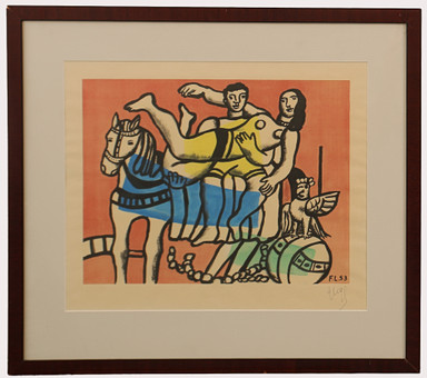FERNAND LÉGER (FRANKRIKE 1881-1955). efter, färglitografi, La Parade.