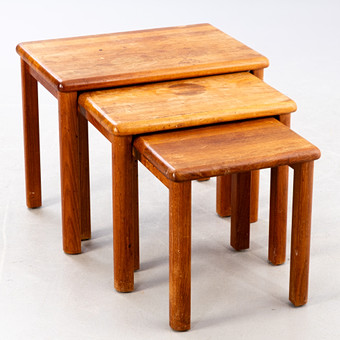 Salling Stolefabrik, tables gigognes en teck, Danemark (3).