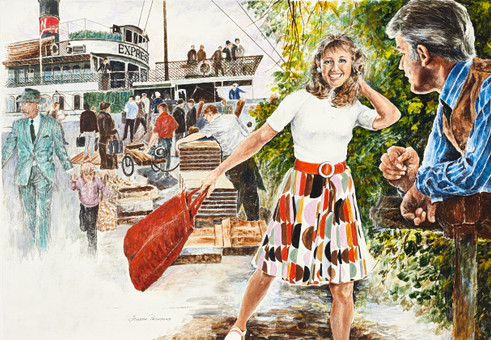 JOSEPH PROHASKA (1886-1964), "Ilona", signerad, blandteknik på kartong.