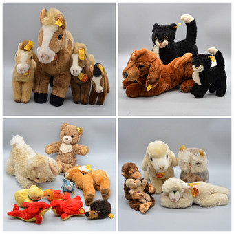 PARTIJ KNUFFELS: 19X STEIFF KNUFFELS, 1X HERMANN TEDDY, MIDDEN TOT EIND 20E EEUW