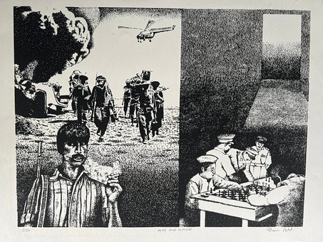 Unbekannter Künstler, Holzschnitt auf Papier, Play und Players.