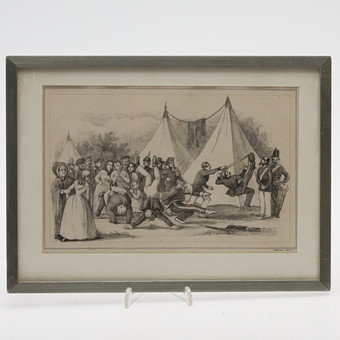 LITOGRAFI, Fritz von Dardel, "Hallingdans i norska lägret i Malmö 1848".