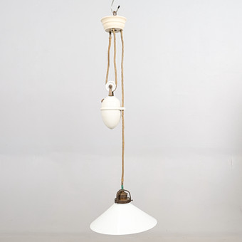 TAKLAMPA glas/ metall "skomakarelampa".