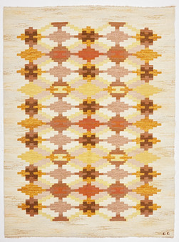 JUDITH JOHANSSON. Matta, "Björkered", rölakan, monogramsignerad, 240x180 cm.