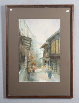 LATE 19TH CENTURY, STREET SCENE, POSSIBLY NORTH AFRICA.